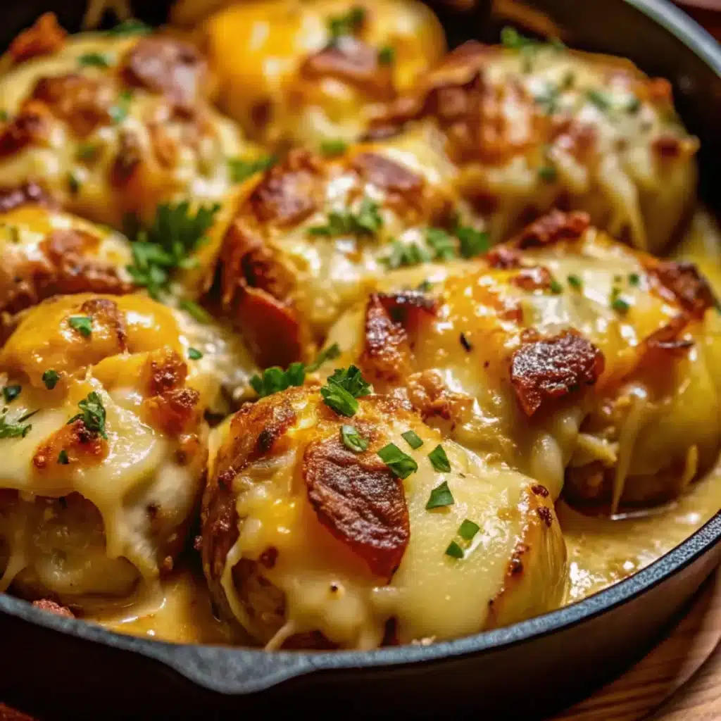 Cheesy Mississippi Mud Potatoes are a Southern-inspired casserole with potatoes, bacon, cheese, and sour cream. Perfect for potlucks, holidays, or dinners.