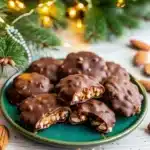 Easy Christmas Pecan Turtles are made with pecans, caramel, and chocolate. A simple 3-ingredient holiday candy perfect for gifting or Christmas dessert trays.