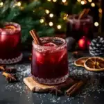 Spiced Christmas Margarita blends tequila, cranberry juice, and holiday spices for a festive cocktail with warm cinnamon and citrus notes. Perfect for Christmas parties.
