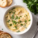 White Chicken Lasagna Soup is rich and creamy with shredded chicken, noodles, and cheese. A one-pot comfort meal perfect for weeknights.