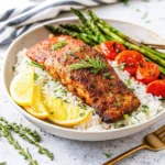 This Cedar Plank Salmon is smoky, tender, and beautifully caramelized with a honey mustard glaze. A simple grilled recipe full of rich flavor.