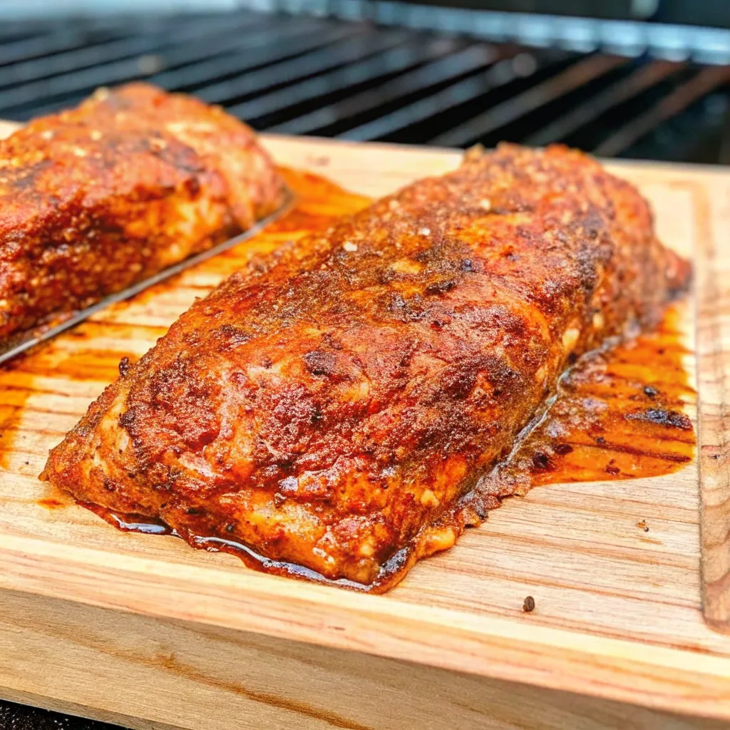 This Cedar Plank Salmon is smoky, tender, and beautifully caramelized with a honey mustard glaze. A simple grilled recipe full of rich flavor.