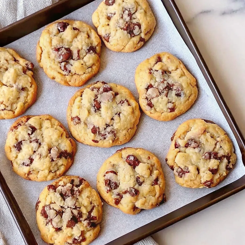 These Chocolate Chip and Toffee Shortbread Cookies are buttery, crisp, and packed with sweet toffee and chocolate chips.