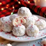 Christmas Peppermint Snowball Cookies are buttery, minty, and festive. A snowy holiday cookie perfect for trays and gift boxes.