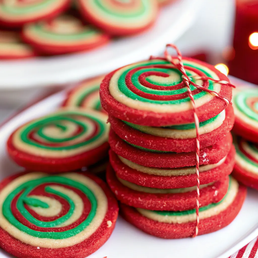 Make bright and buttery Christmas Pinwheel Cookies with red and white swirls for a fun, festive holiday treat that’s perfect for gifting and parties.