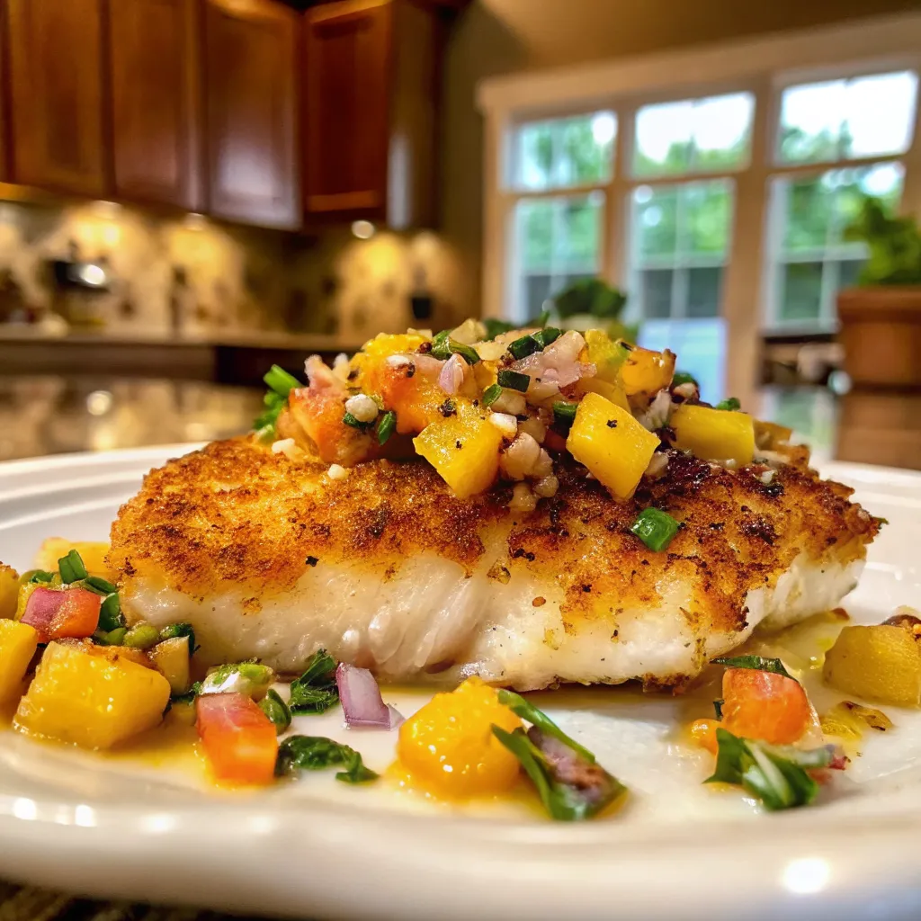 This Coconut Crusted Fish with Mango Salsa is crispy, fresh, and full of bright tropical flavor. A perfect weeknight dinner that’s easy, healthy, and delicious.