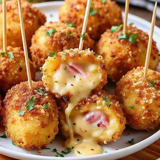 Mini Cordon Bleu Bites combine chicken, ham, and cheese in crispy bites—perfect party appetizers or snacks. Easy and delicious to make!
