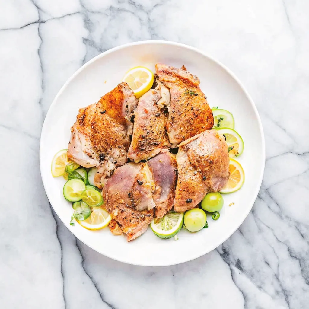 Make Cranberry Chicken with crispy skin, rosemary, lemon, and roasted cranberries for a festive, tangy, and comforting winter dinner.