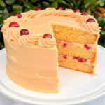 Make Cranberry Orange Cake with soft citrus layers, tart cranberry filling, and silky orange buttercream for a stunning holiday dessert.