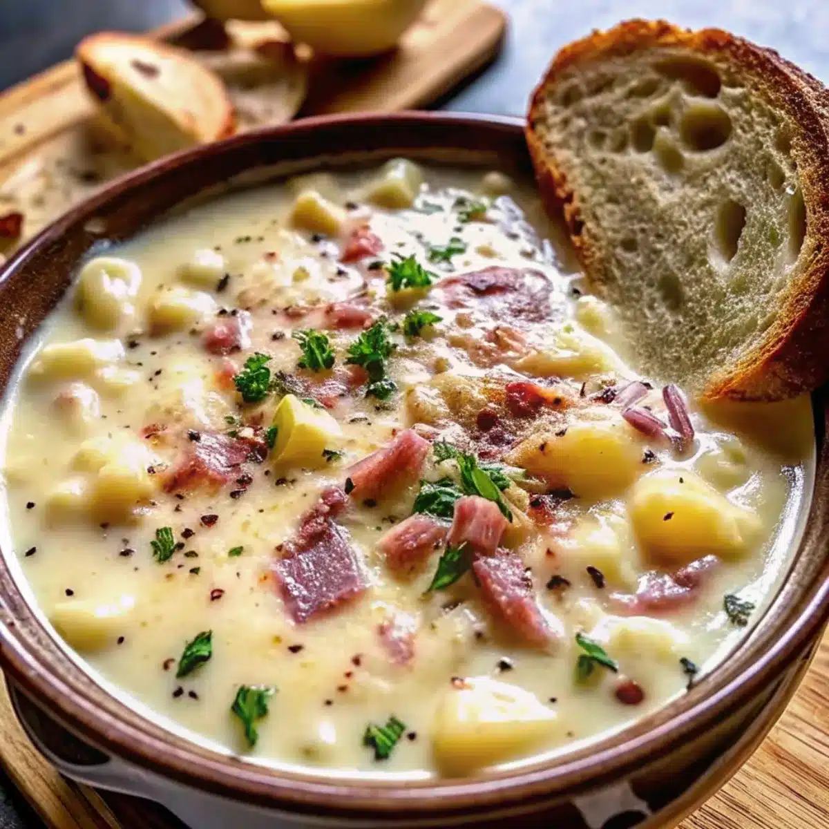 Creamy Reuben Soup transforms corned beef, sauerkraut, and Swiss cheese into a rich, comforting bowl. Try this deli-inspired meal.