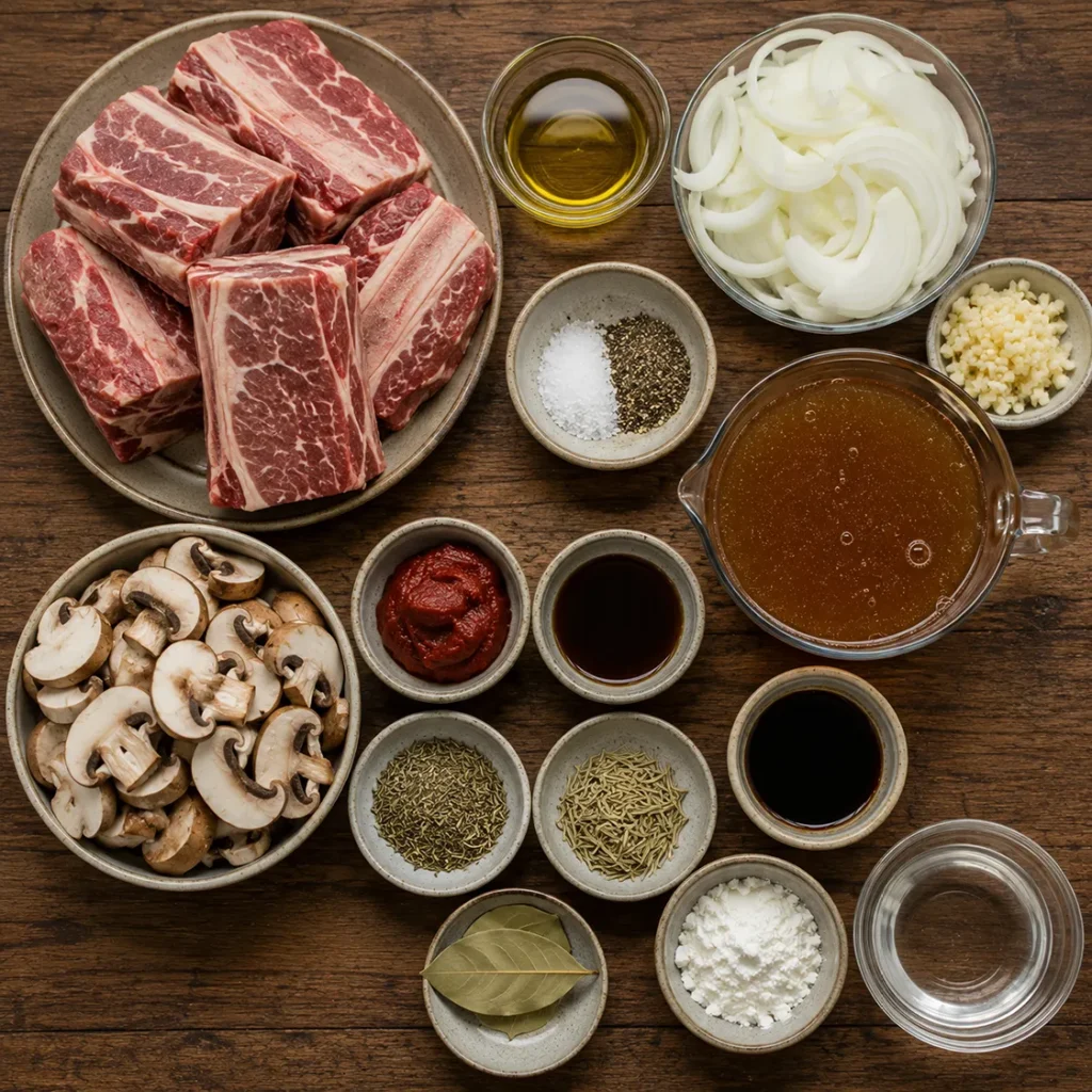 Crockpot Beef Short Ribs with Mushrooms