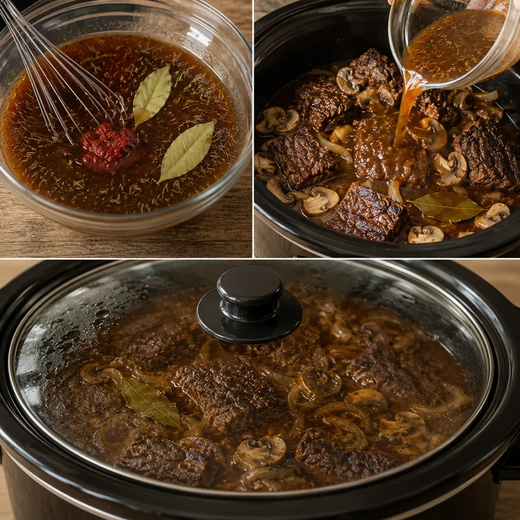 Crockpot Beef Short Ribs with Mushrooms