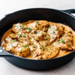 Easy Chicken au Poivre features tender chicken in creamy peppercorn sauce with brandy and Dijon for a rich, elegant French-style dinner.