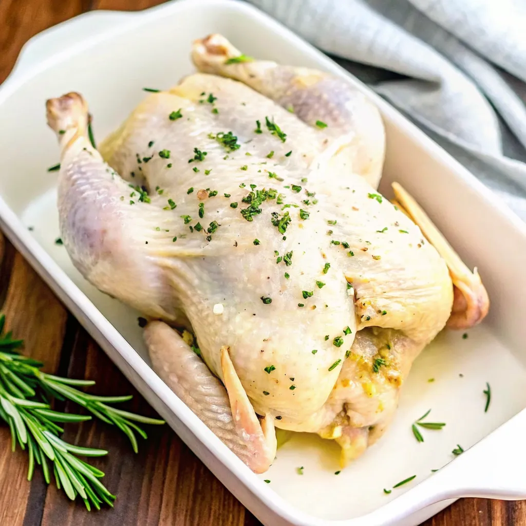 Make Garlic Herb Butter Roasted Chicken with crispy skin, juicy meat, and rich herb-infused butter for the perfect homemade roast dinner.