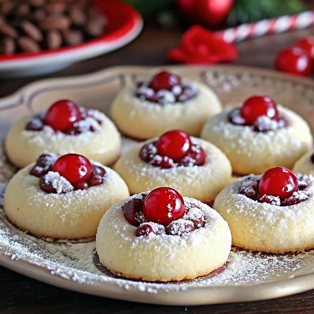 Soft, buttery Christmas Maraschino Cherry Shortbread Cookies made with sweet cherries and festive holiday flavor. Easy, beautiful, and melt-in-your-mouth delicious.