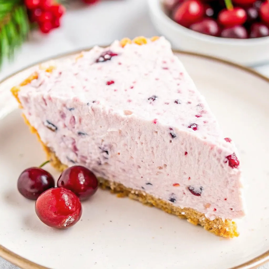 This No Bake Cranberry Pie is creamy, festive, and easy—made with whole berry cranberry sauce and a buttery graham crust. Perfect holiday dessert!