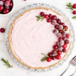 This No Bake Cranberry Pie is creamy, festive, and easy—made with whole berry cranberry sauce and a buttery graham crust. Perfect holiday dessert!