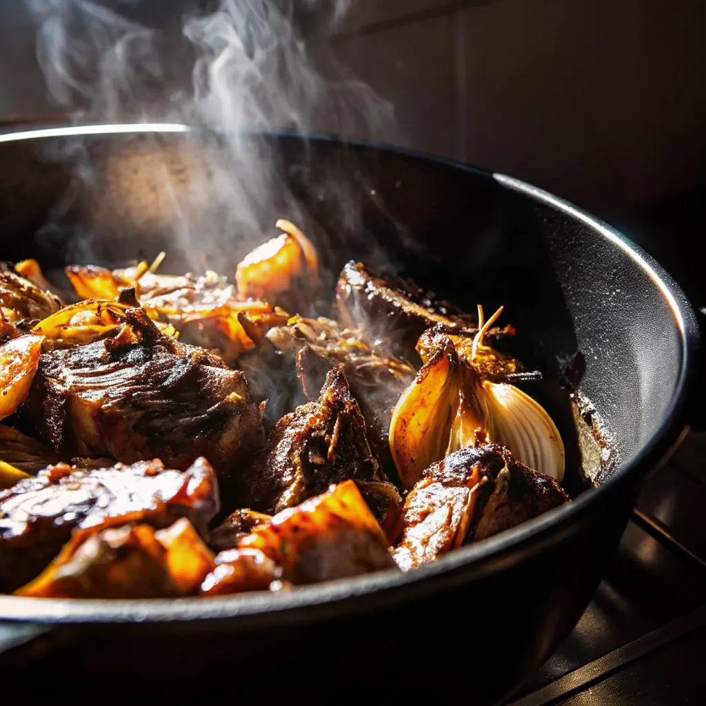 Make Pomegranate Braised Short Ribs with a glossy sweet-tart glaze for a festive winter dinner featuring tender, fall-apart beef.