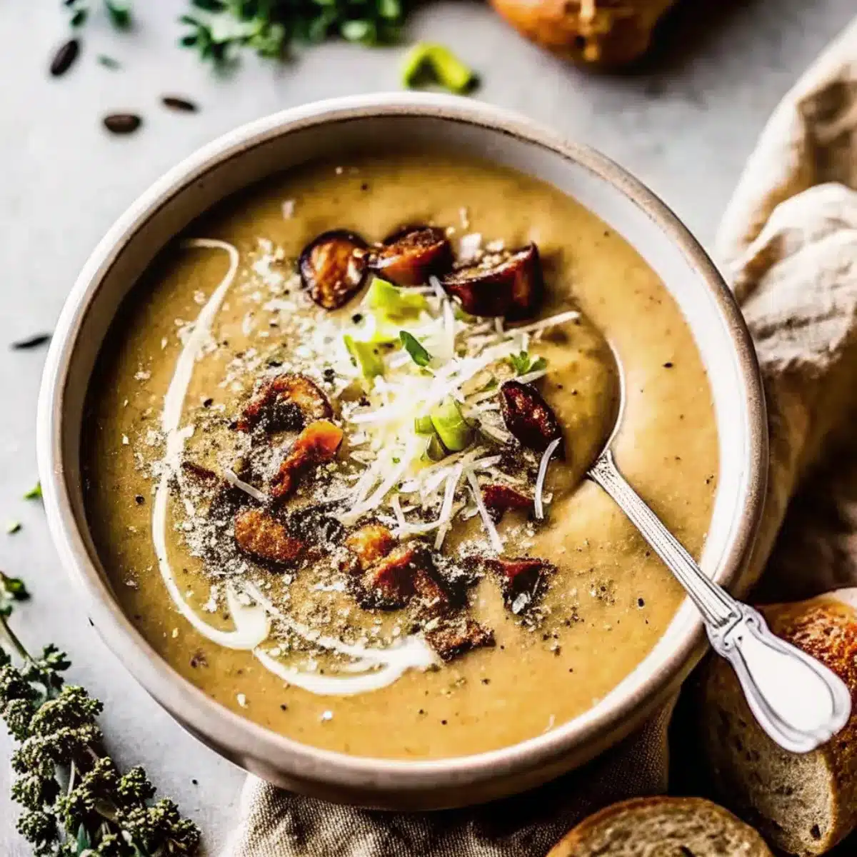 Ratatouille Soup is a comforting vegetable-packed bowl of French flavor. Loaded with eggplant, zucchini, tomato, and fresh herbs.