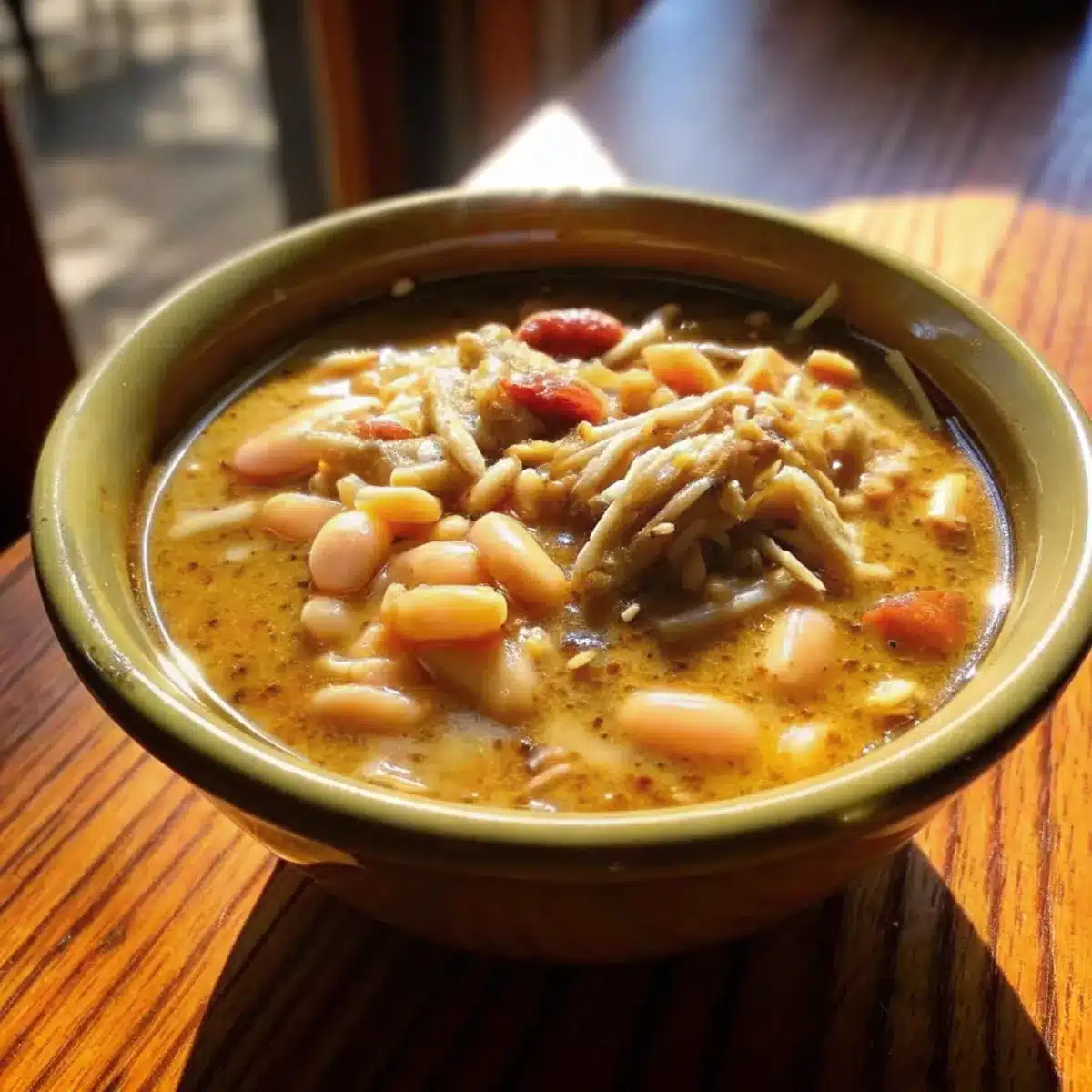 White Cheddar Apple Chicken Chili is a creamy, savory-sweet twist on classic chili with apples, chicken, and sharp white cheddar.