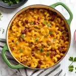 This creamy one-pot Chili Mac is the perfect cozy dinner—rich chili flavor, tender pasta, and melted cheese in one easy meal. A family favorite!