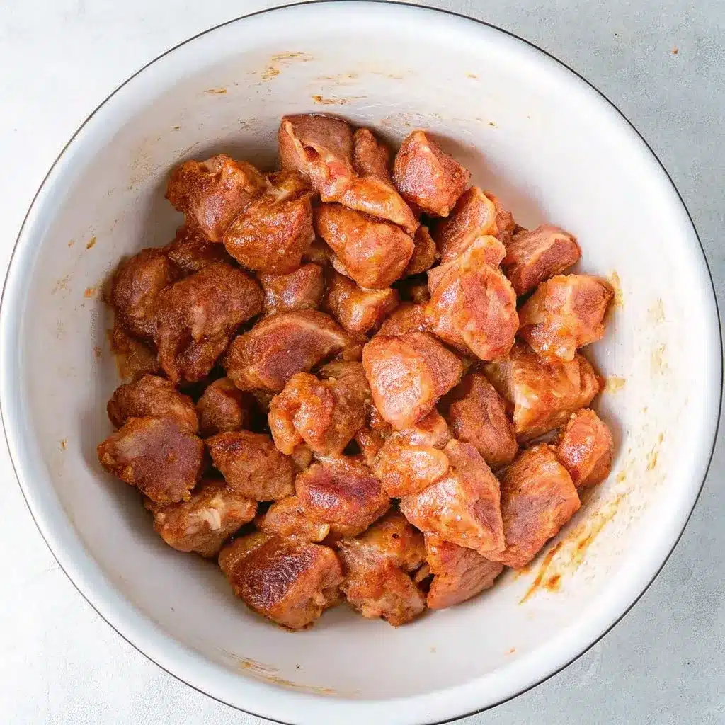 This Green Chili Stew with Pork is hearty, tender, and full of bold Southwestern flavor with roasted green chilies, pork shoulder, potatoes, and spices.