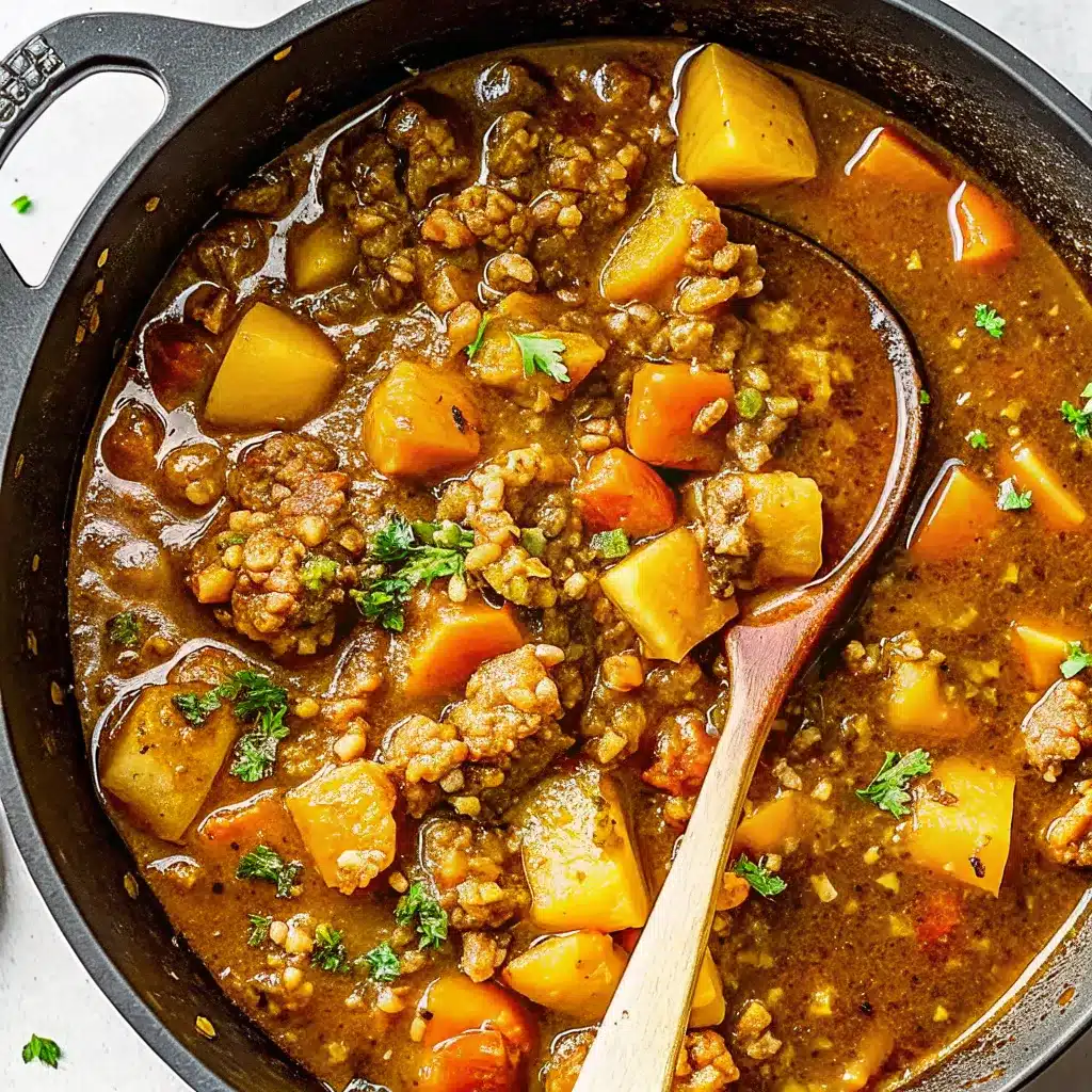 This Green Chili Stew with Pork is hearty, tender, and full of bold Southwestern flavor with roasted green chilies, pork shoulder, potatoes, and spices.