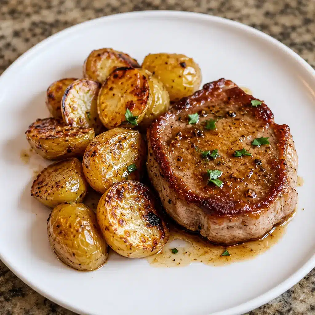 Sheet Pan Pork Chops and Potatoes