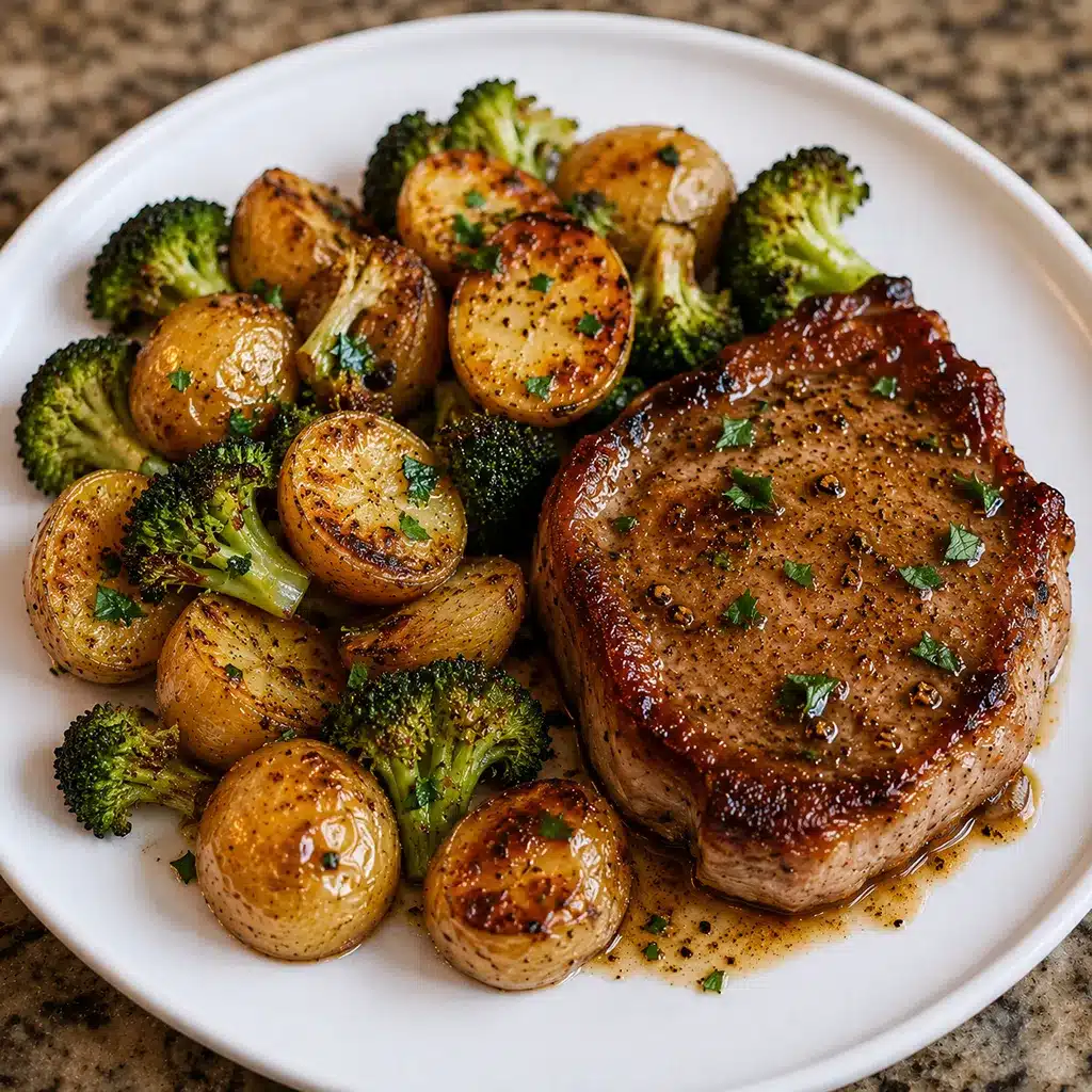 Sheet Pan Pork Chops and Potatoes