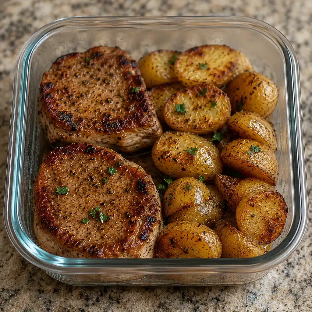 Sheet Pan Pork Chops and Potatoes