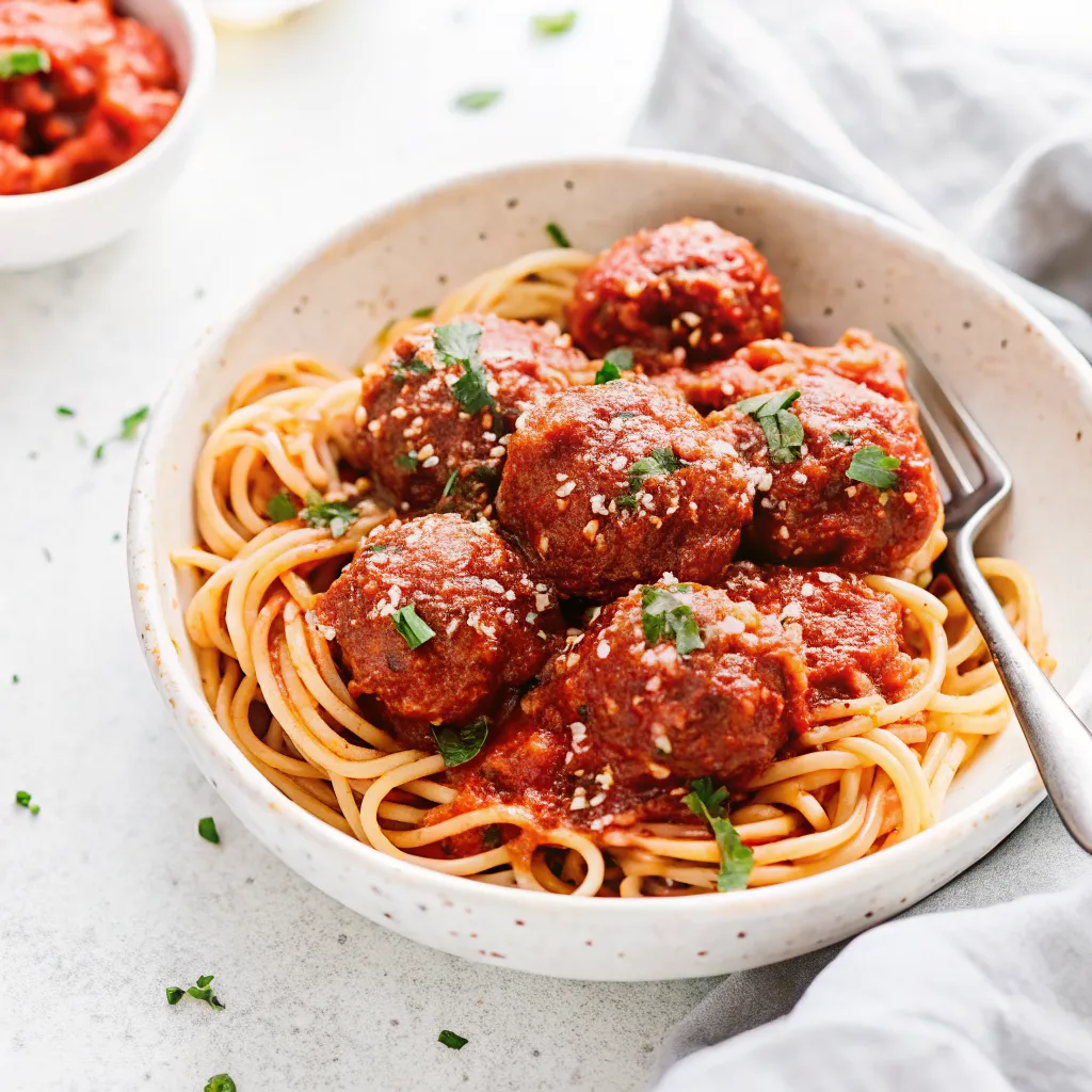 These Slow Cooker Italian Sausage Meatballs simmer in a rich marinara sauce until tender and full of flavor. Perfect for pasta, subs, or easy weeknight dinners.