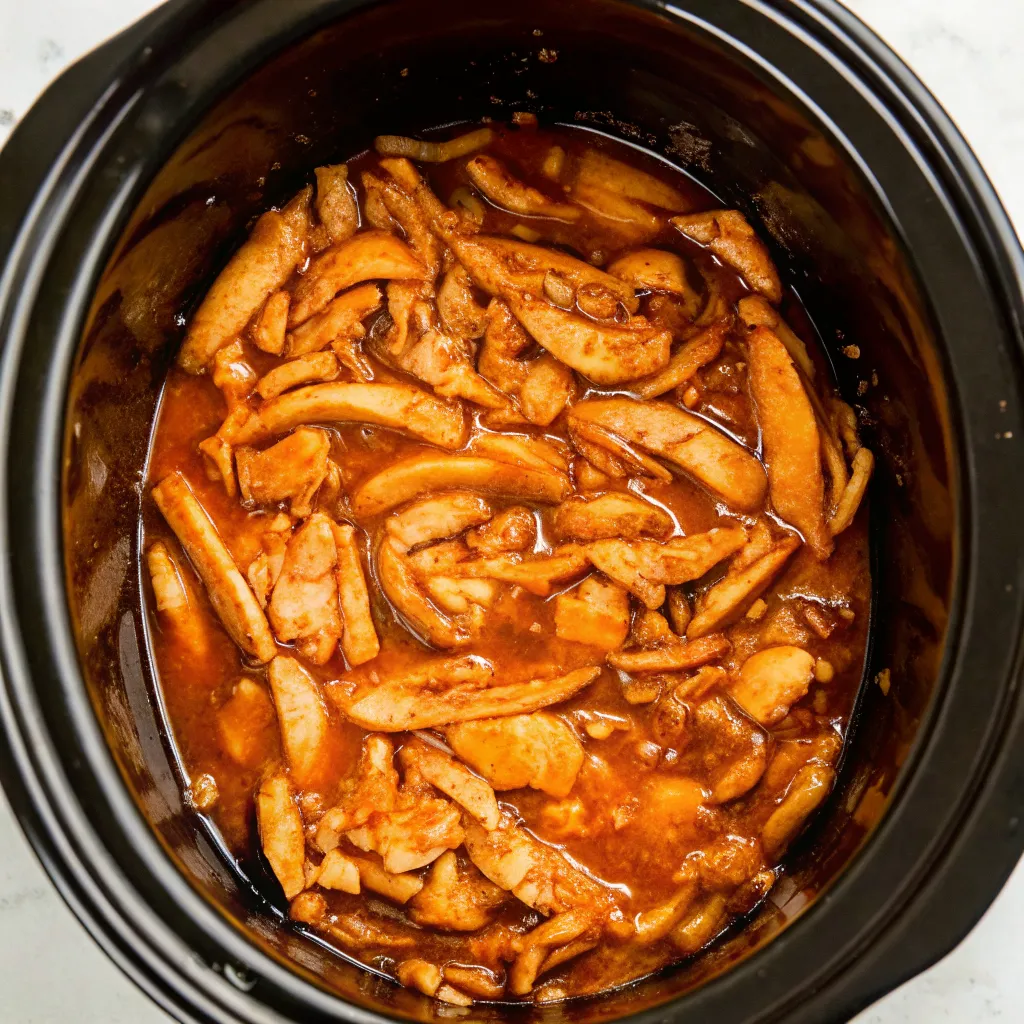 This Slow Cooker Sweet Chili Chicken with Vegetables is tender, saucy, and full of sweet-spicy flavor. Perfect with rice or noodles. Includes veggies and pineapple.