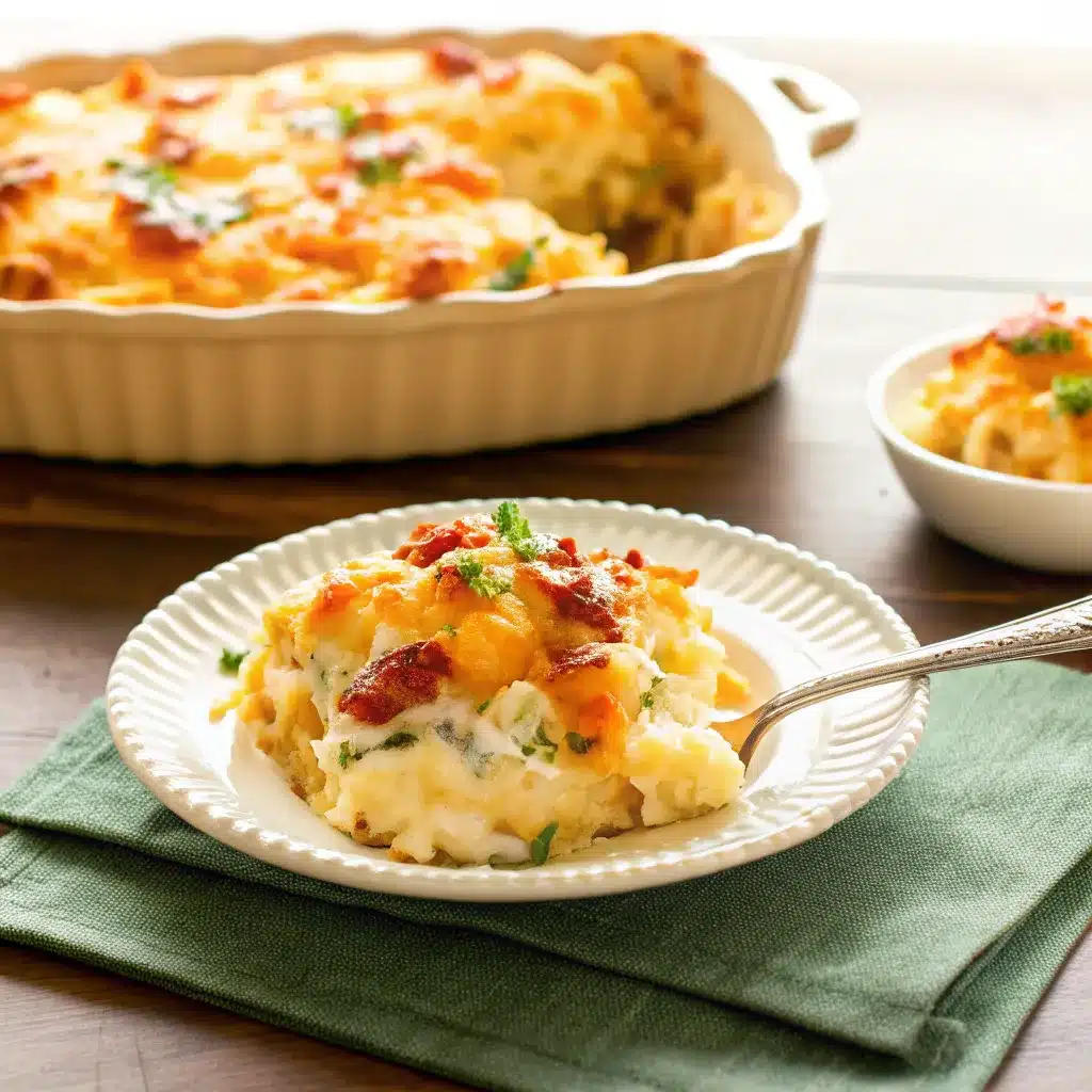 Twice Baked Potato Casserole is a creamy, cheesy comfort dish made with baked potatoes, bacon, and cheddar. This easy casserole delivers rich flavor and perfect texture every time.