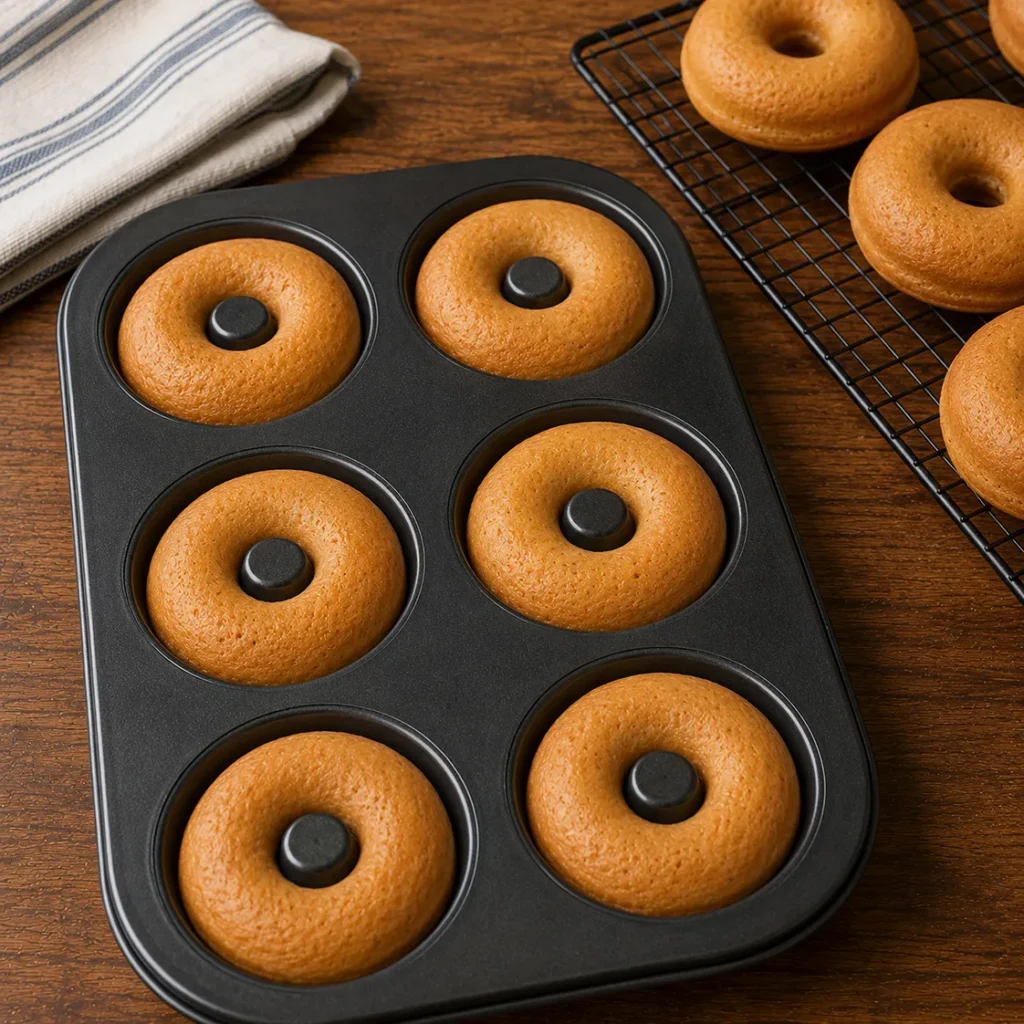Baked Sourdough Discard Powdered Sugar Donuts
