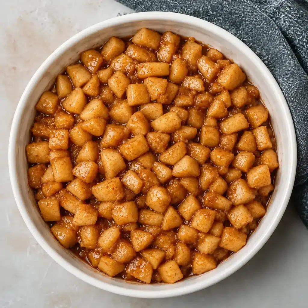 Warm sourdough discard apple crisp