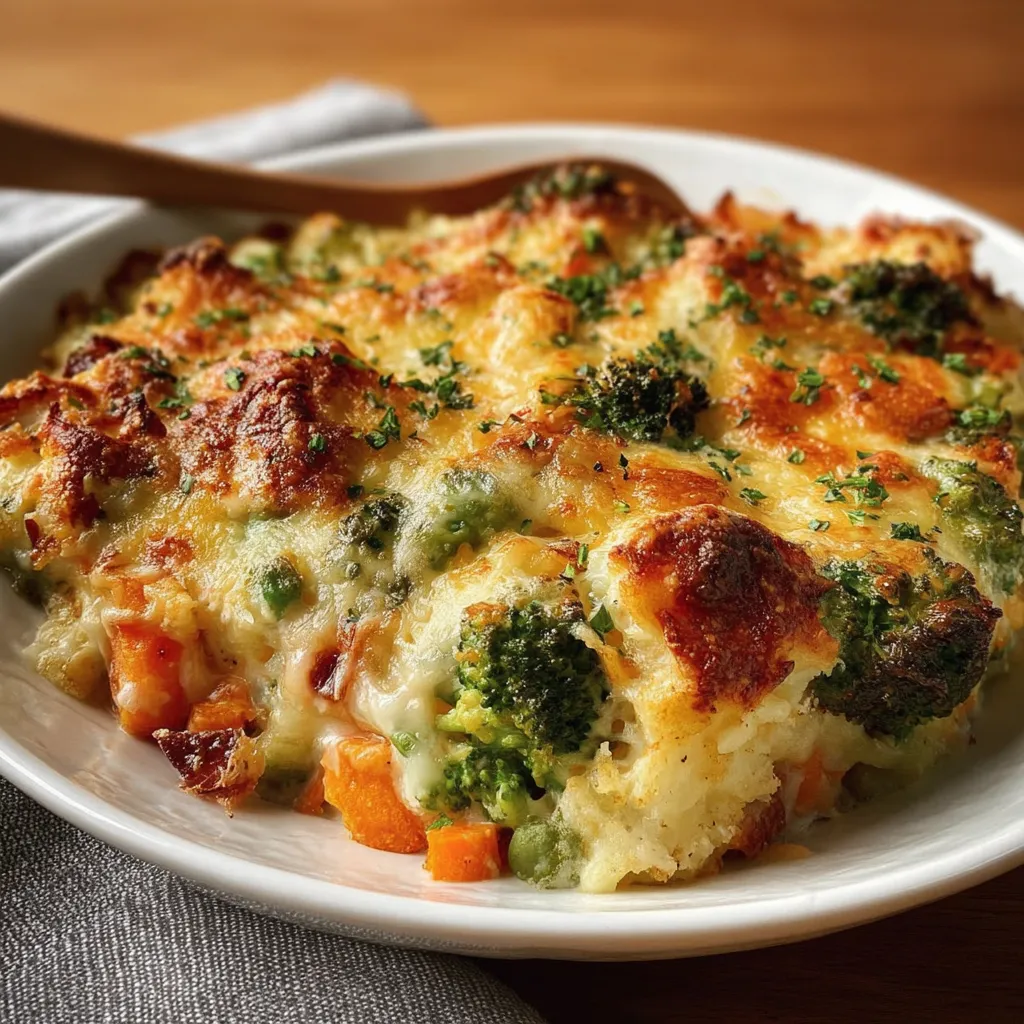 Cheesy Vegetable Casserole - Kenzie Recipes