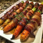 Maple-Glazed Bacon-Wrapped Carrots
