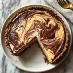 Chocolate Peanut Butter Swirl Pie
