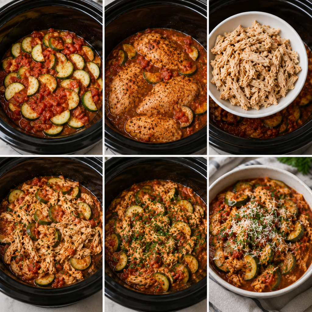 slow cooker chicken & zucchini,