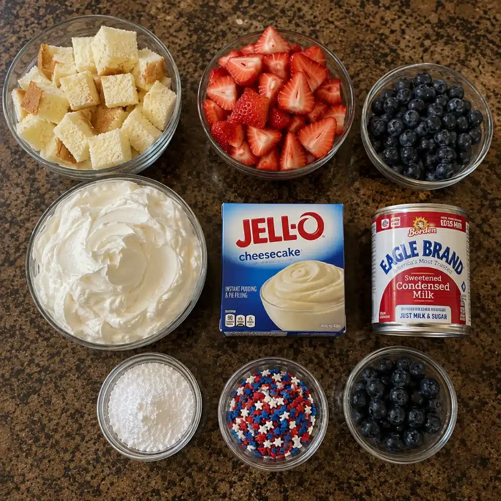 Red White and Blue Trifle recipe