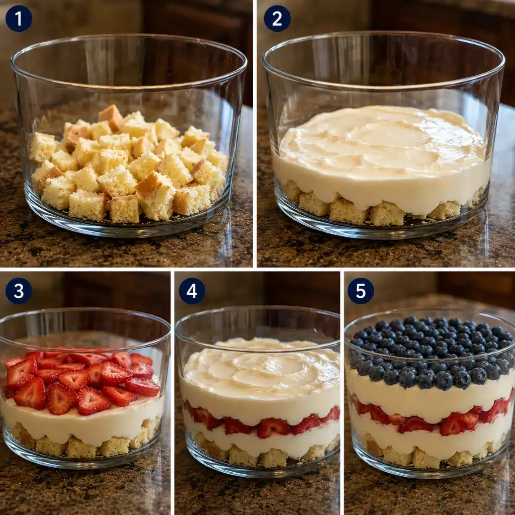 Red White and Blue Trifle recipe